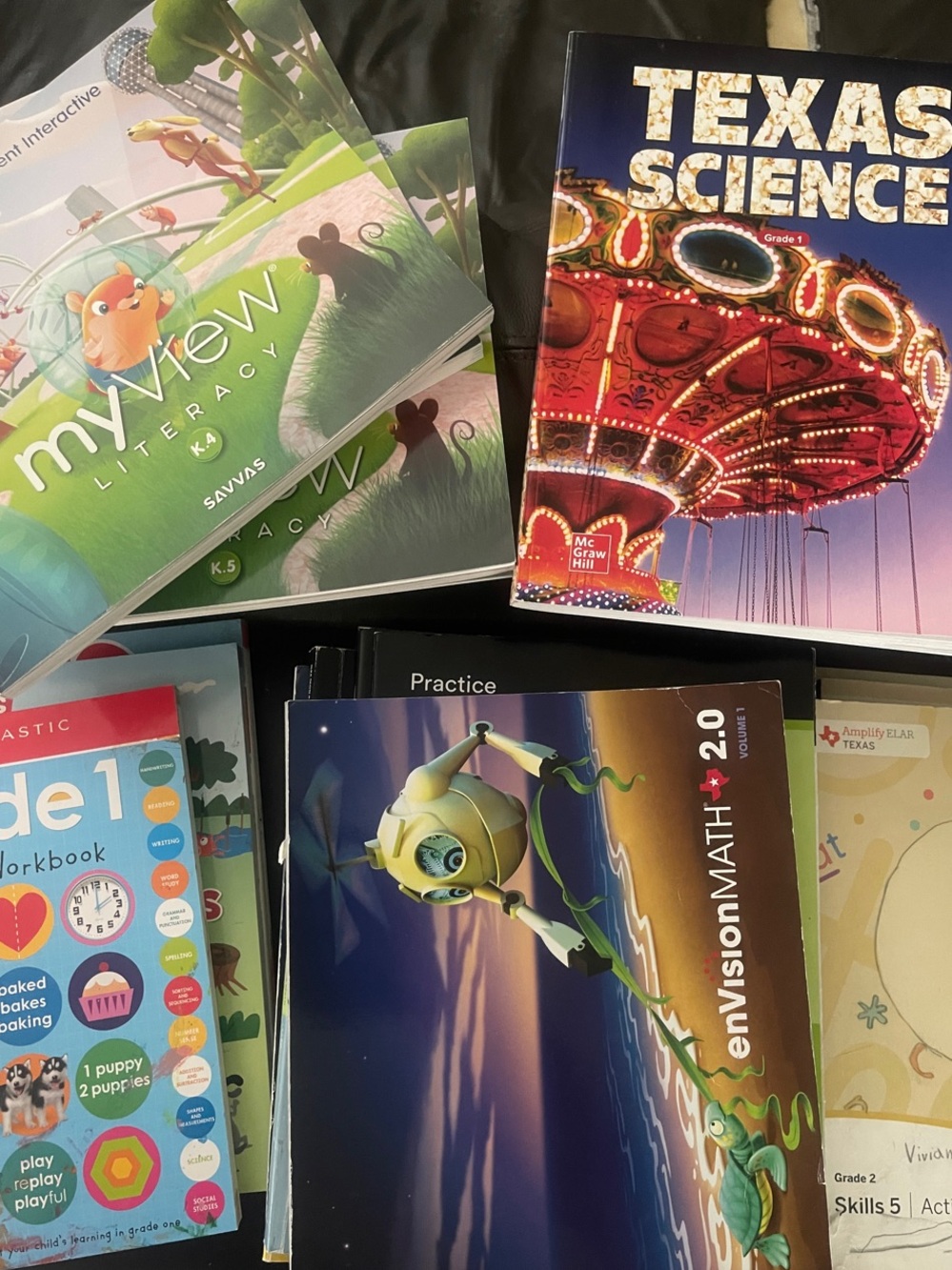 Texas WorkBook Bundle 1st-2nd enVision, Amplify ELAR,  Eureka Math & more
